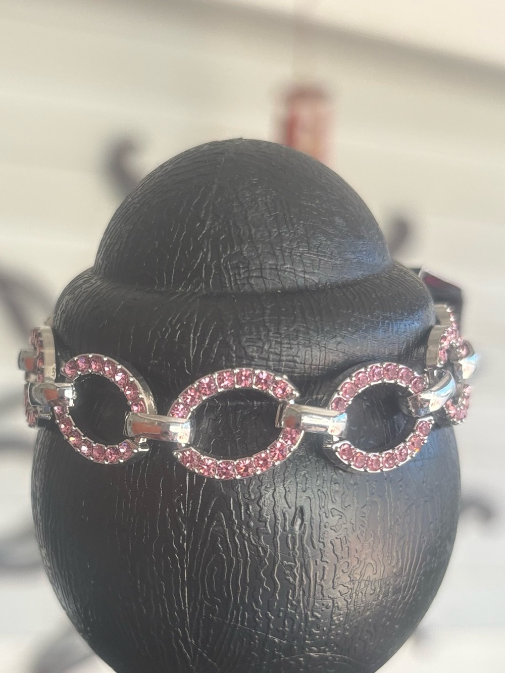 Pink Crystal Link Bracelet - Women Accessories